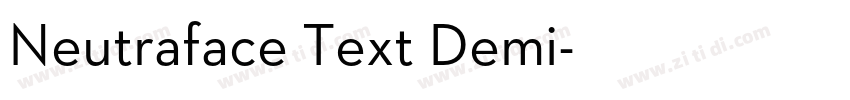 Neutraface Text Demi字体转换